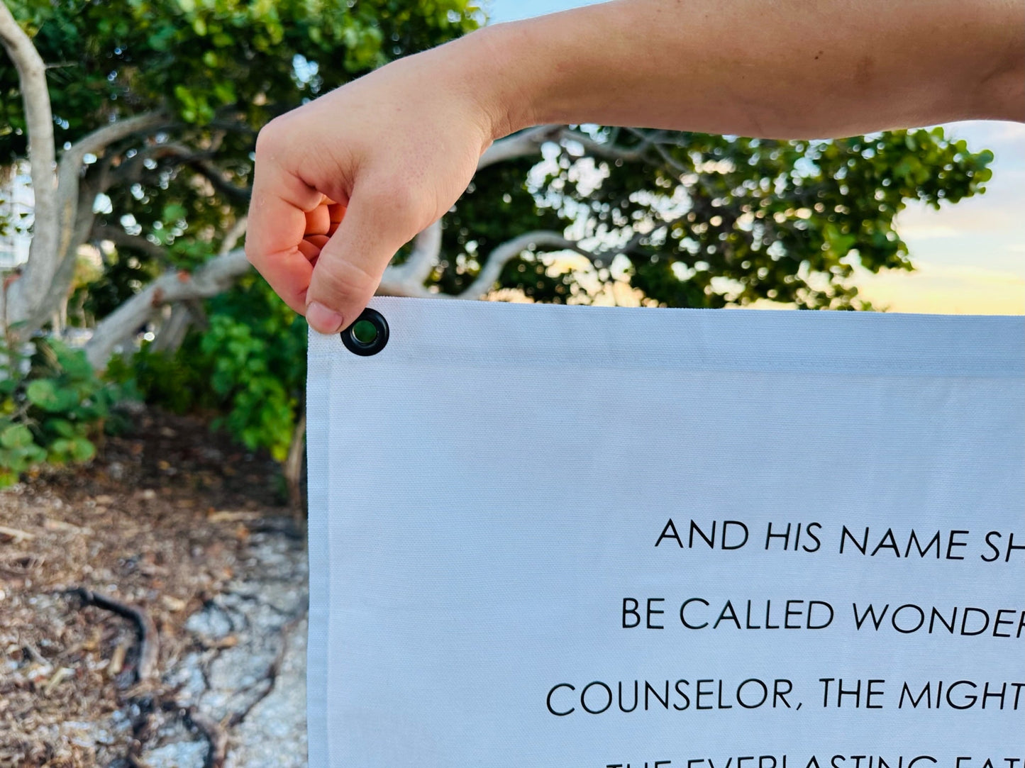 Isaiah 9:6 Canvas Flag