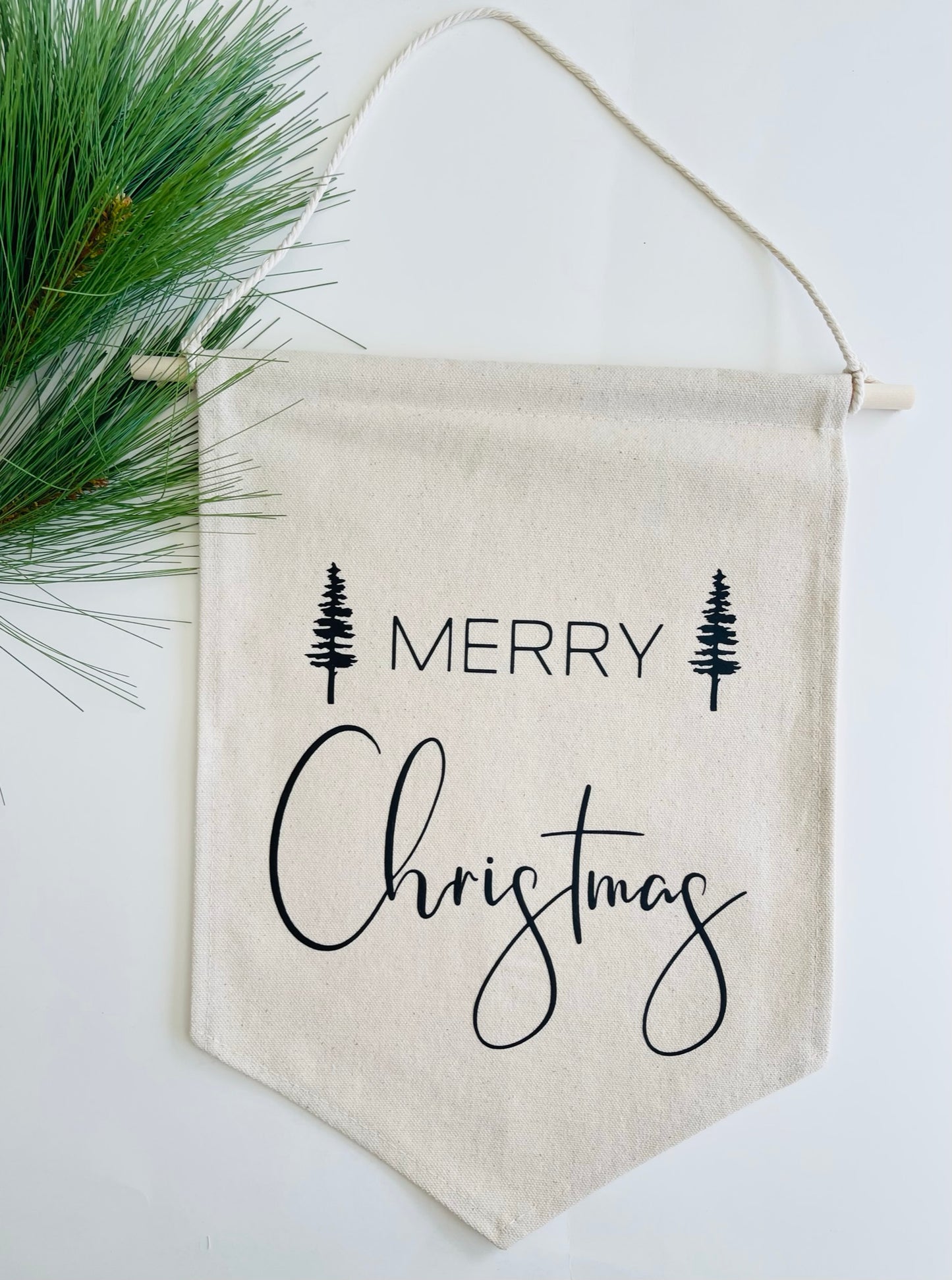 Merry Christmas Canvas Banner