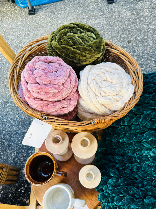 skein of velvet chunky yarn